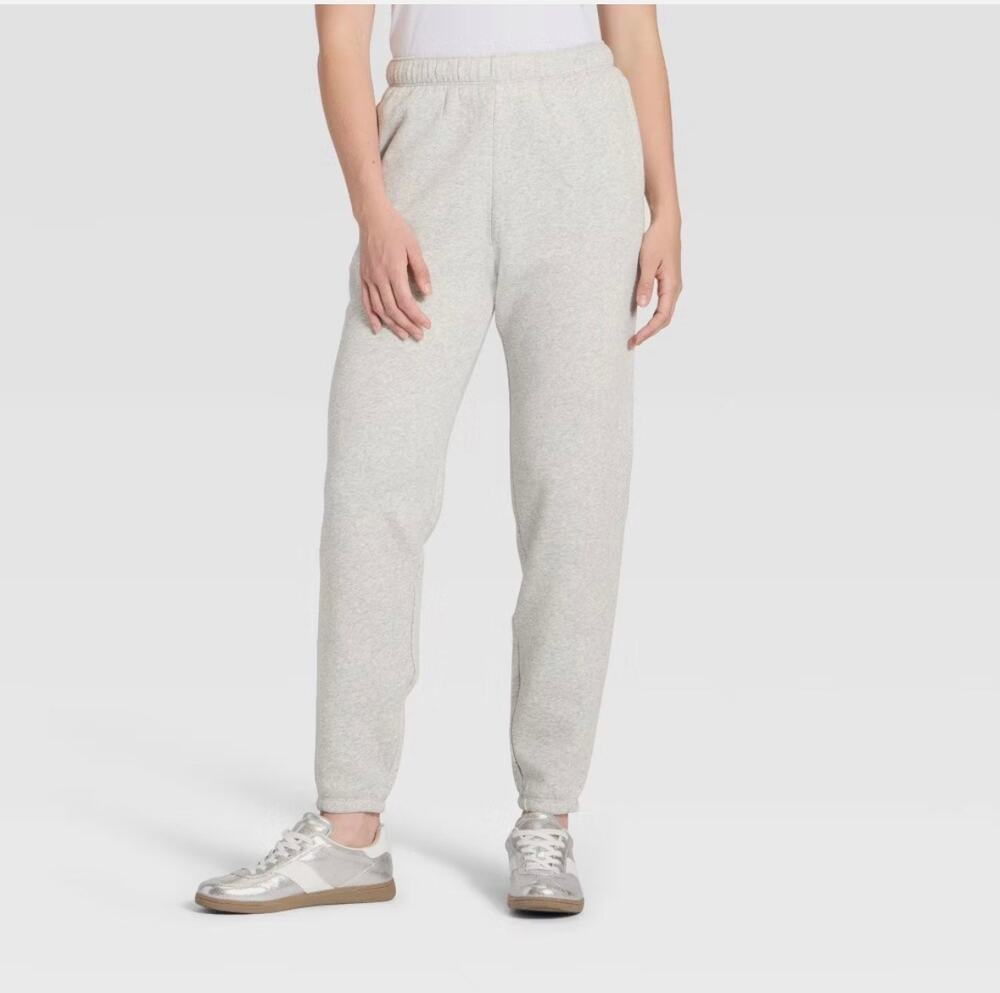 All In Motion Womens Active Comfort Jogger Sweatpants Gray Heather Pocket M NWT